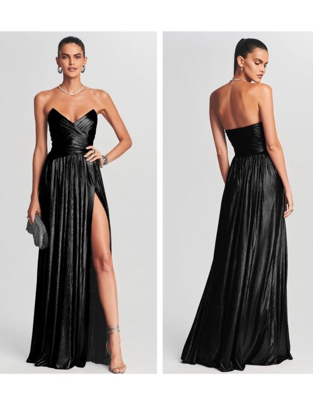 NWT Retrofete Waldorf Dress Size Large in black metallic